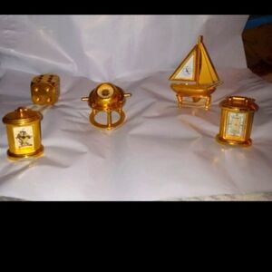 Bundle of gold miniature clocks warner brothers